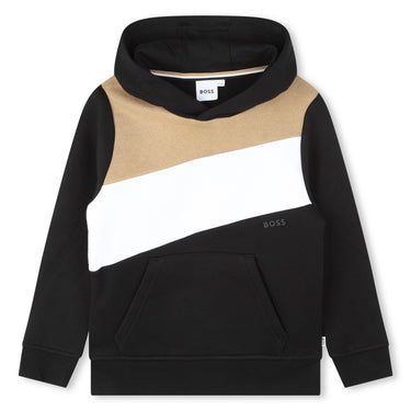 Sudadera BOSS negra para niño y adolescente